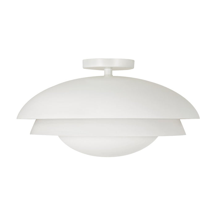 Capital Lighting Jensen 1Lt Semi-Flush Mount, White/White Metal - 259211WE