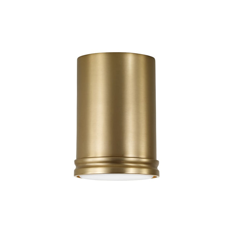 Capital Lighting Griffin 1 Light 6" Flush Mount, Aged Brass