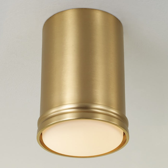 Capital Lighting Griffin 1 Light 6" Flush Mount, Aged Brass