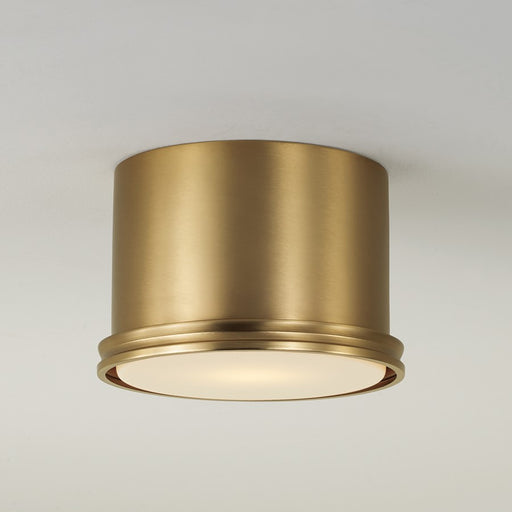 Capital Lighting Griffin 1 Light 9" Flush Mount, Aged Brass
