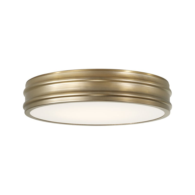 Capital Lighting Vale 1 Light Flush Mount, Aged Brass