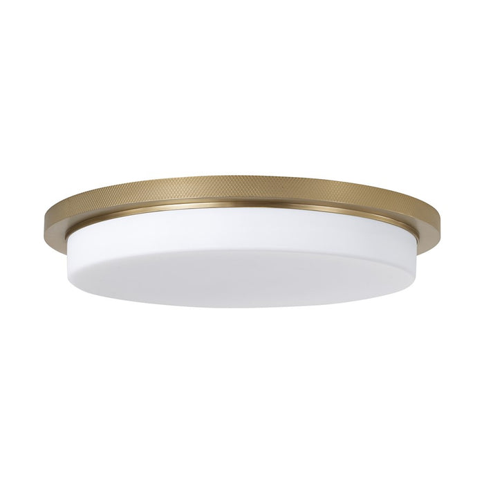 Capital Lighting Dominic 1Lt Flush Mount, Aged Brass/Soft White Glass
