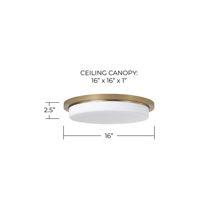 Capital Lighting Dominic 1Lt Flush Mount, Aged Brass/Soft White Glass