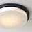 Capital Lighting Dominic 1Lt Flush Mount, Black/Soft White Glass