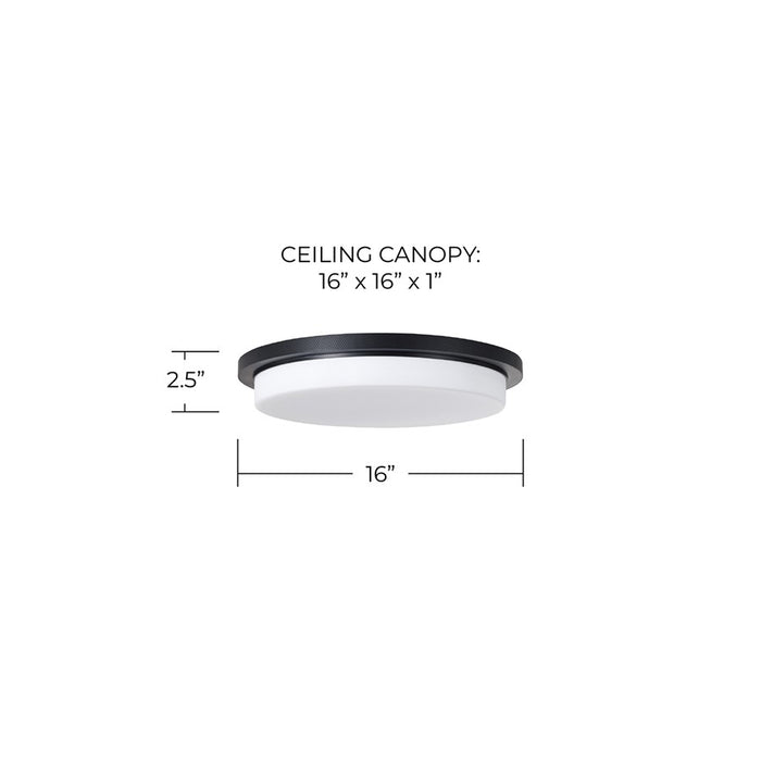 Capital Lighting Dominic 1Lt Flush Mount, Black/Soft White Glass