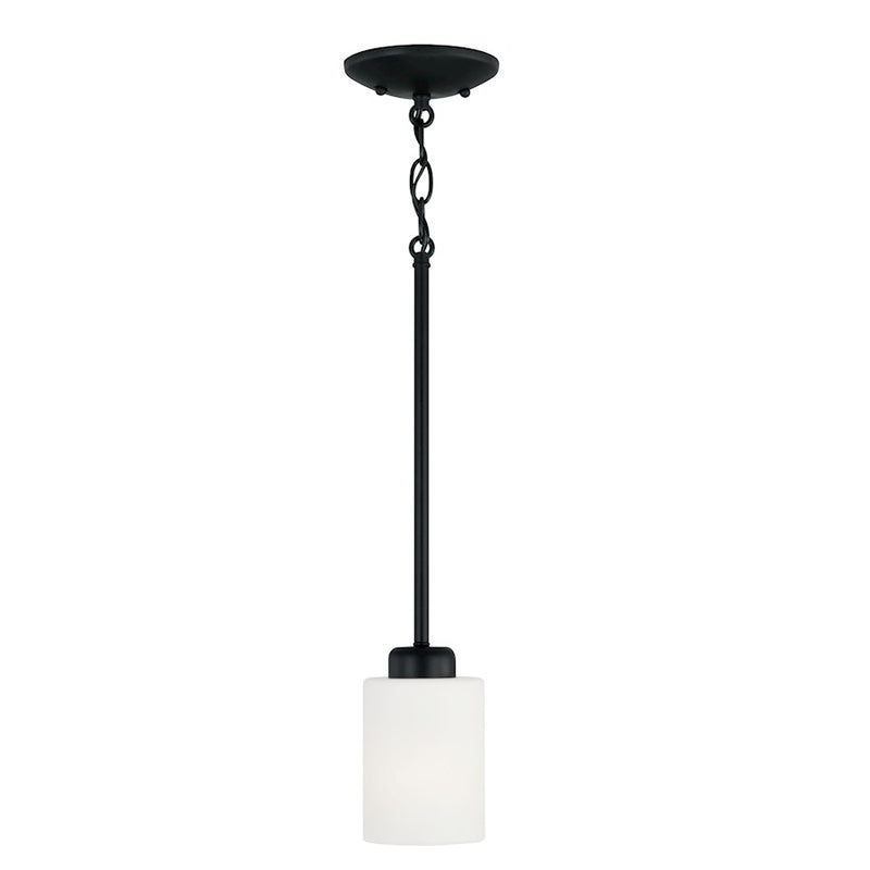 HomePlace Lighting Dixon 1 Light Pendant, Black/White