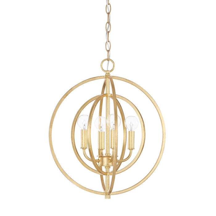 Capital Lighting 4 Light Pendant, Capital Gold