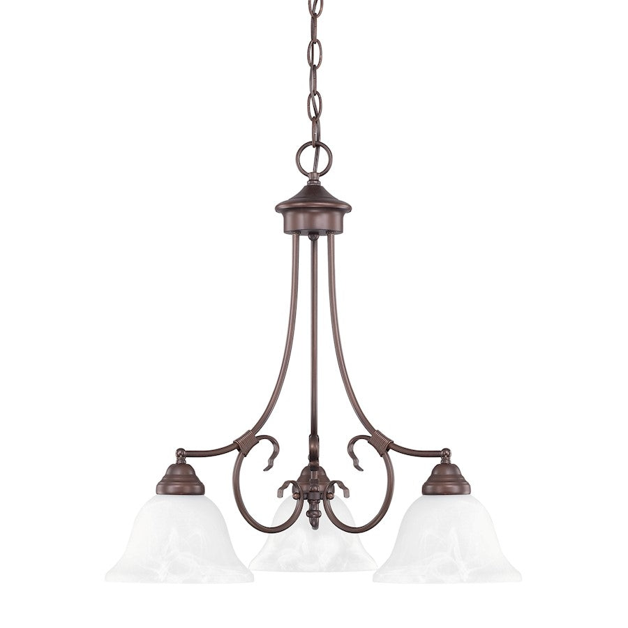 HomePlace by Capital Lighting Hometown 3 Light Chandelier, Bronze