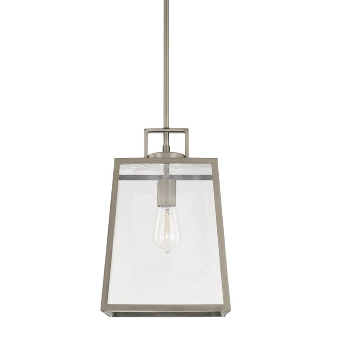 Capital Lighting Kenner 1 Light Pendant, Antique Nickel