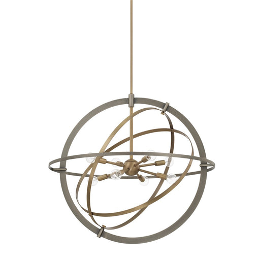 Capital Lighting 8 Light Pendant, Aged Metal