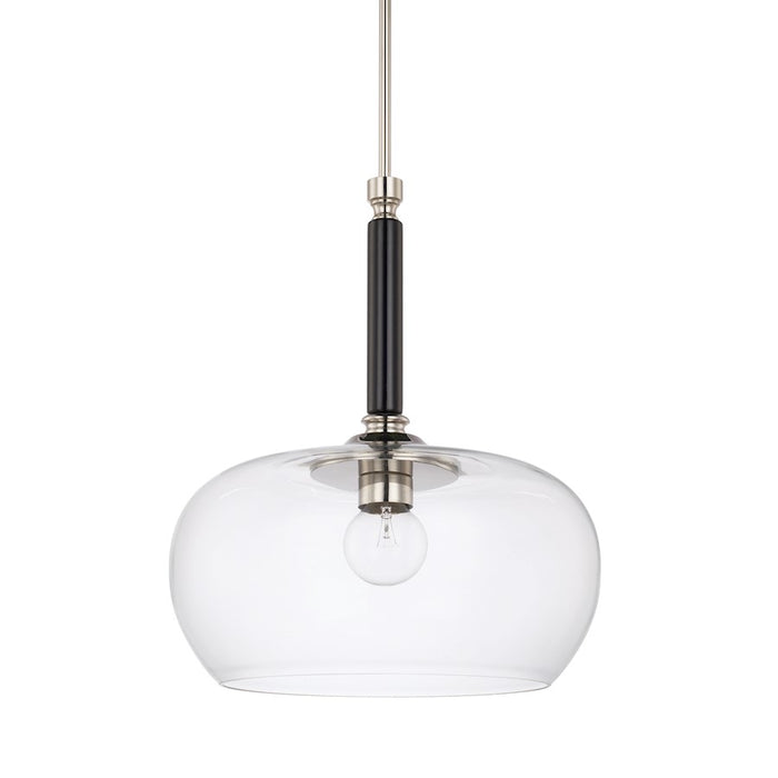 Capital Lighting 1 Light Globe Pendant, Black Tie