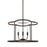 HomePlace by Capital Lighting Collier 4 Light Pendant, Urban Brown