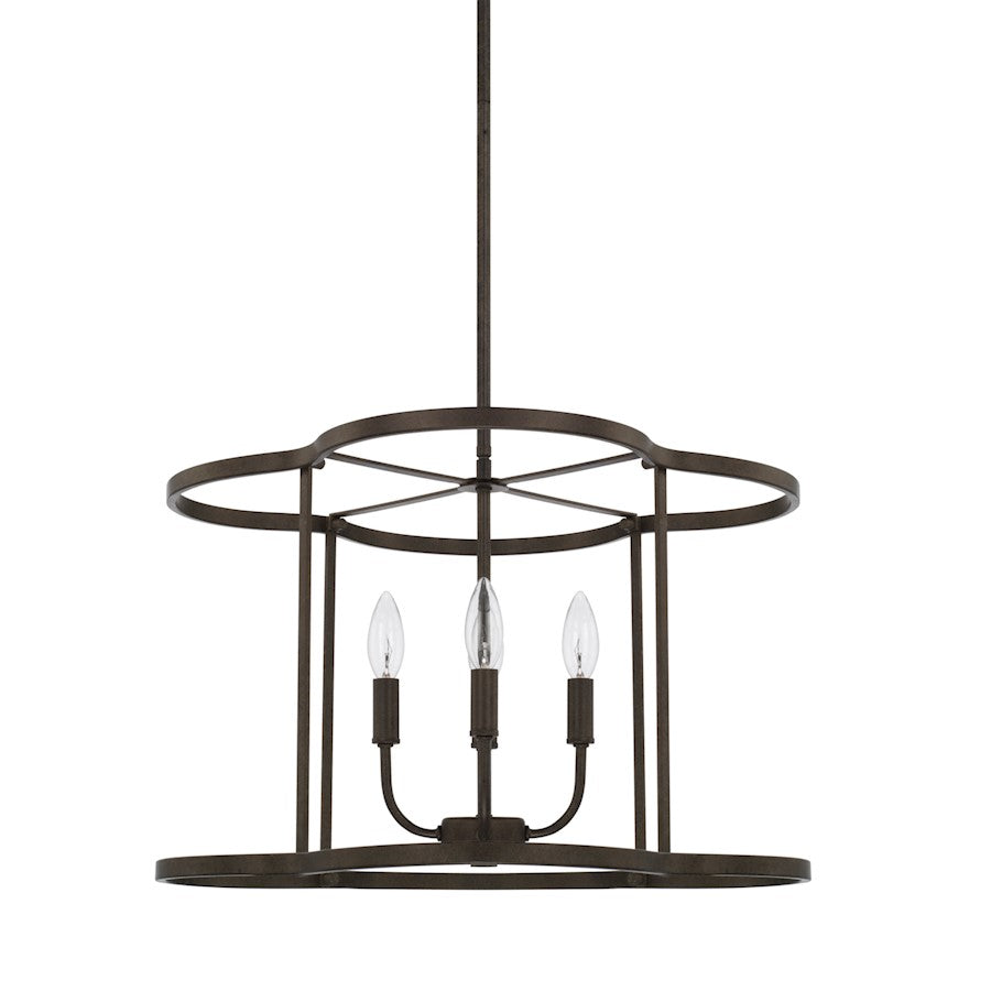 HomePlace by Capital Lighting Collier 4 Light Pendant, Urban Brown