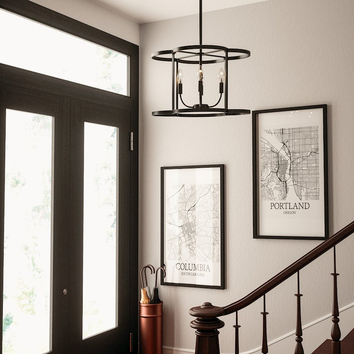 HomePlace by Capital Lighting Collier 4 Light Pendant, Urban Brown