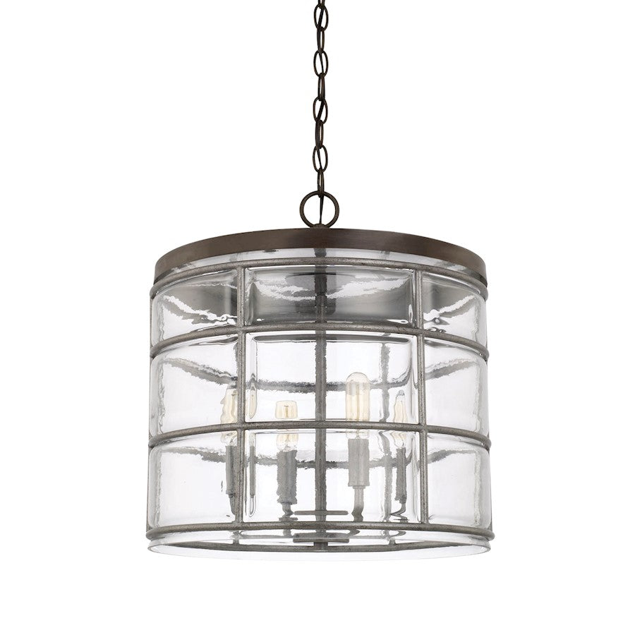 Capital Lighting Colby 4 Light Pendant, Urban Grey