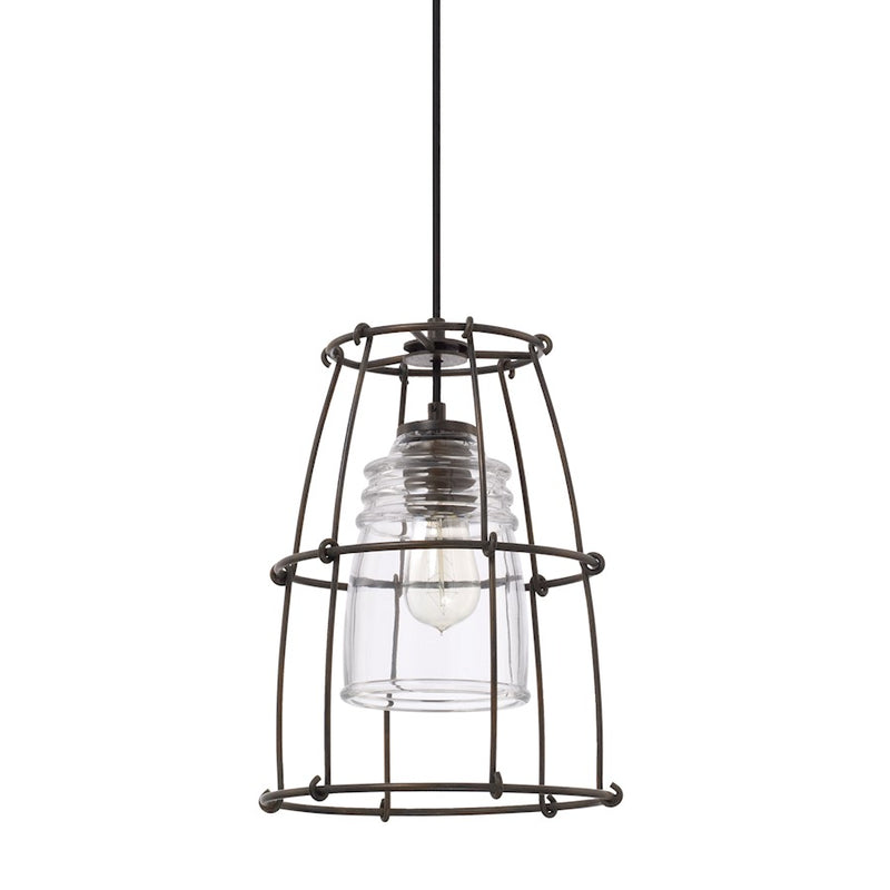 Capital Lighting Turner 1 Light Pendant, Nordic Grey