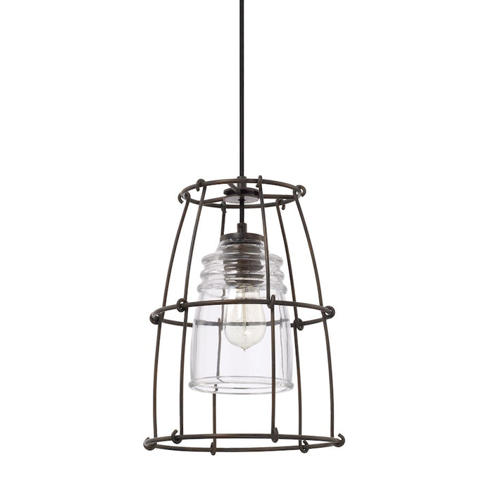 Capital Lighting Turner 1 Light Pendant, Nordic Grey