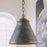 Capital Lighting 1 Light Pendant, Anitque Grey