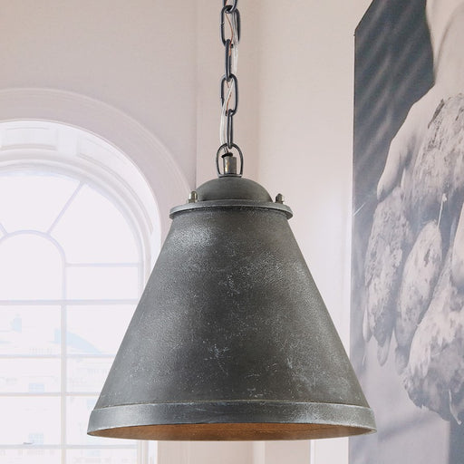 Capital Lighting 1 Light Pendant, Anitque Grey