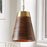Capital Lighting 1 Light Pendant, Medium Wood and Matte Brass