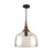 Capital Lighting 1-Light Pendant, Grey Wash Iron Silk/Clear