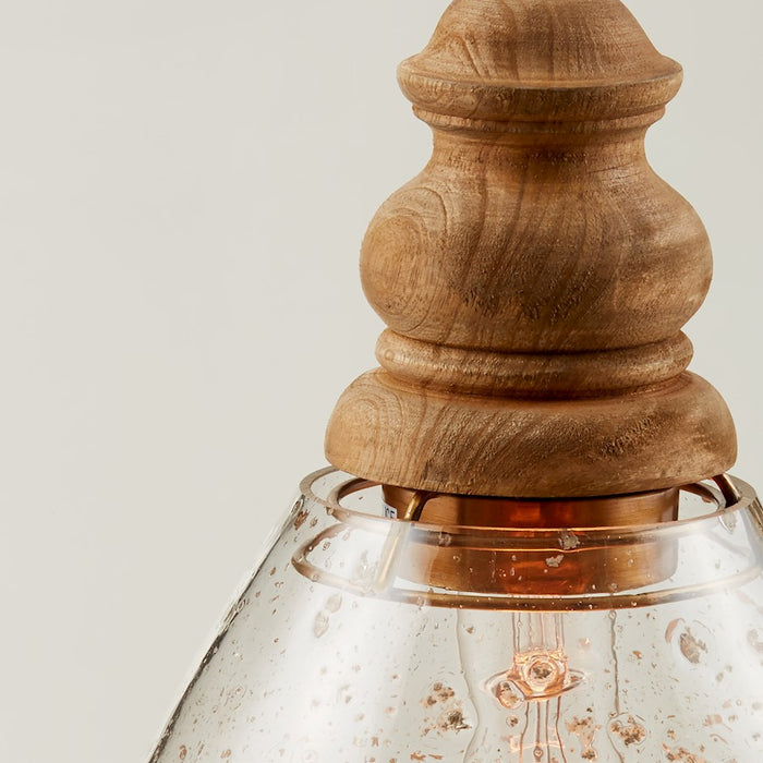 Capital Lighting 1 Light Pendant, Light Wood and Patinaed Brass