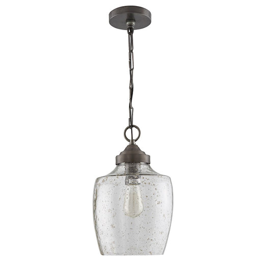Austin Allen & Co Stoney 1 Light Pendant, Pewter/Clear Stone Seeded
