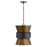 Capital Lighting 1 Light Pendant, Patinaed Brass and Dark Zinc