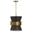 Capital Lighting 1 Light Pendant, Patinaed Brass and Black