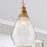Capital Lighting 1 Light Teardrop Pendant, Wood & Patinaed Brass