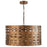 Capital Lighting 4 Light Drum Pendant, Patinaed Brass