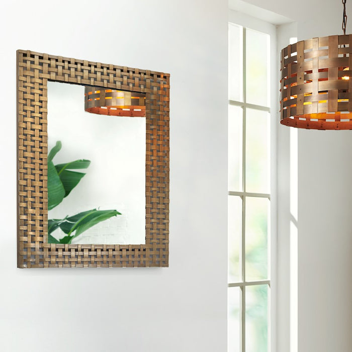 Capital Lighting 4 Light Drum Pendant, Patinaed Brass