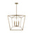 Capital Lighting 4 Light Drum Pendant, Patinaed Brass