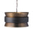 Capital Lighting 4 Light Pendant, Patinaed Brass and Dark Zinc