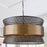 Capital Lighting 4 Light Pendant, Patinaed Brass