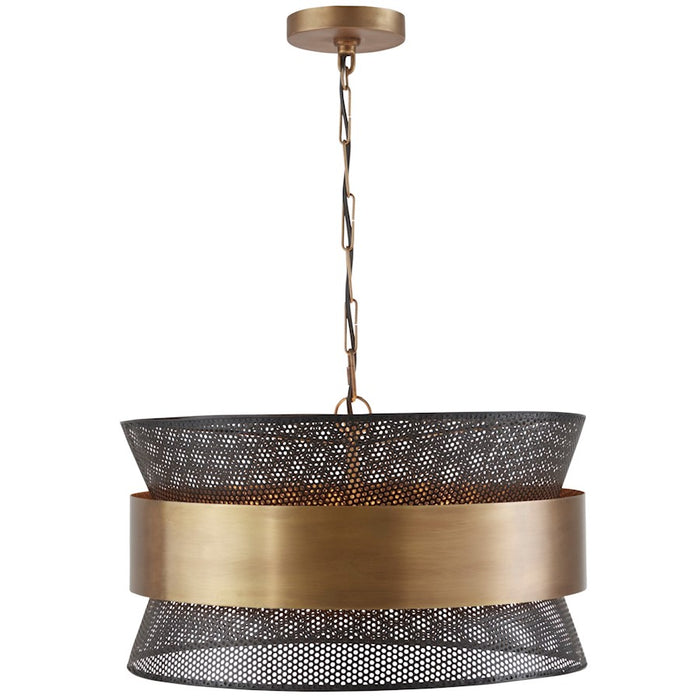 Capital Lighting 4 Light Pendant, Patinaed Brass