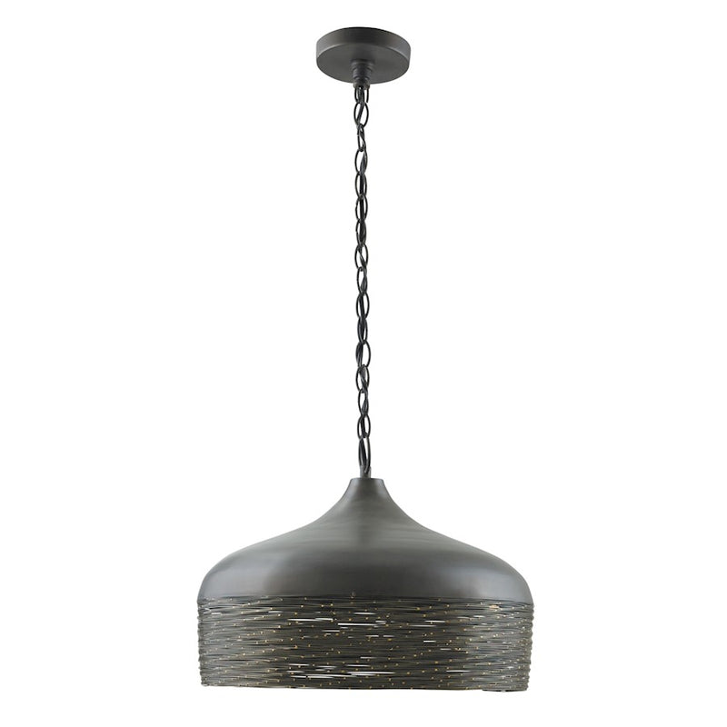 Capital Lighting Sana 1 Light Pendant, Grey Iron