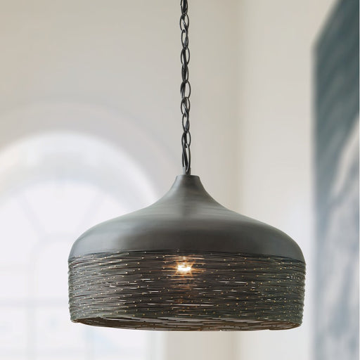 Capital Lighting Sana 1 Light Pendant, Grey Iron