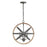 Capital Lighting 4 Light Pendant, Iron and Wood