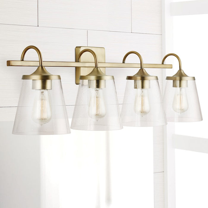Capital Lighting 6 Light Pendant, Iron and Wood