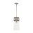 Capital Lighting 1 Light Pendant, Brushed Nickel with Clear Glass