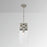Capital Lighting 1 Light Pendant, Brushed Nickel with Clear Glass