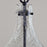 Capital Lighting 1 Light Pendant, Stone Seeded Glass