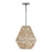 Capital Lighting 1 Light Pendant, Natural Jute and Grey