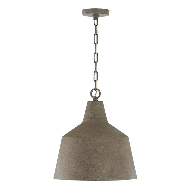 Capital Lighting Quarry 1Lt Pendant, Clay