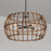 Capital Lighting Sanibel Light Pendant, Blazed Rattan/Nordic Grey