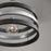Capital Lighting Ashton 1 Light Pendant, Carbon Grey/Nickel
