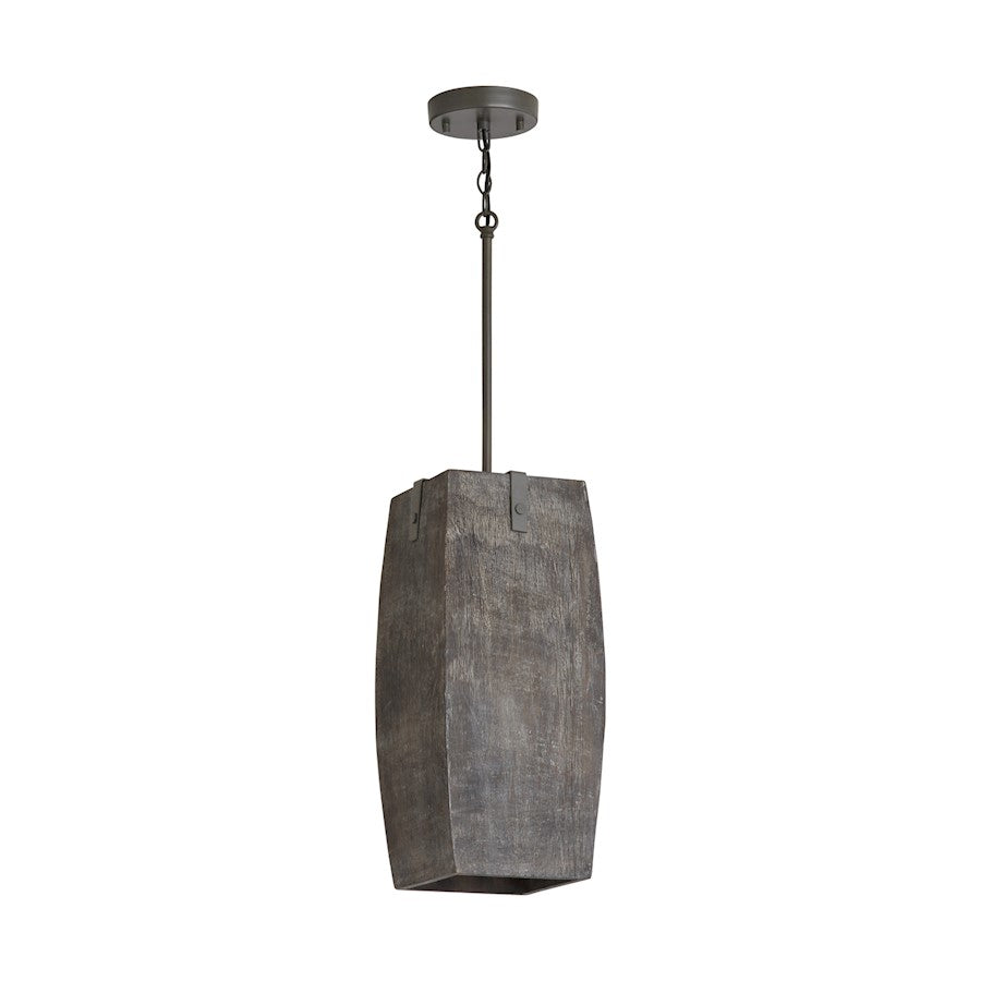 Capital Lighting 1-Light Pendant, Carbon Grey Iron Silk