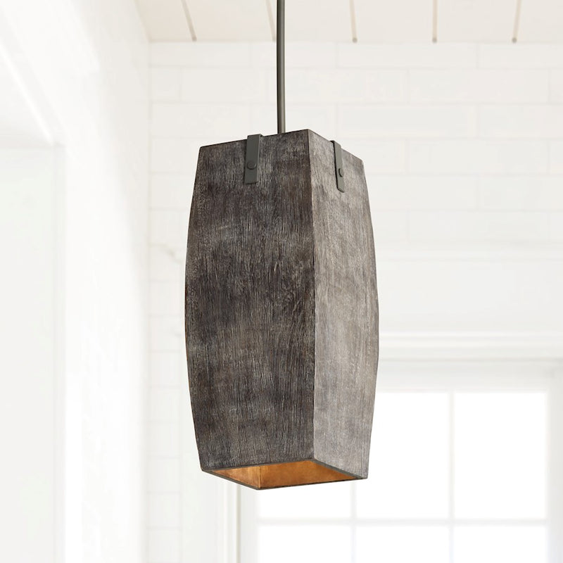 Capital Lighting 1-Light Pendant, Carbon Grey Iron Silk