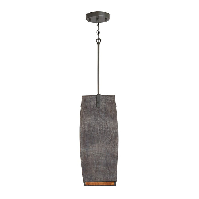 Capital Lighting 1-Light Pendant, Carbon Grey Iron Silk